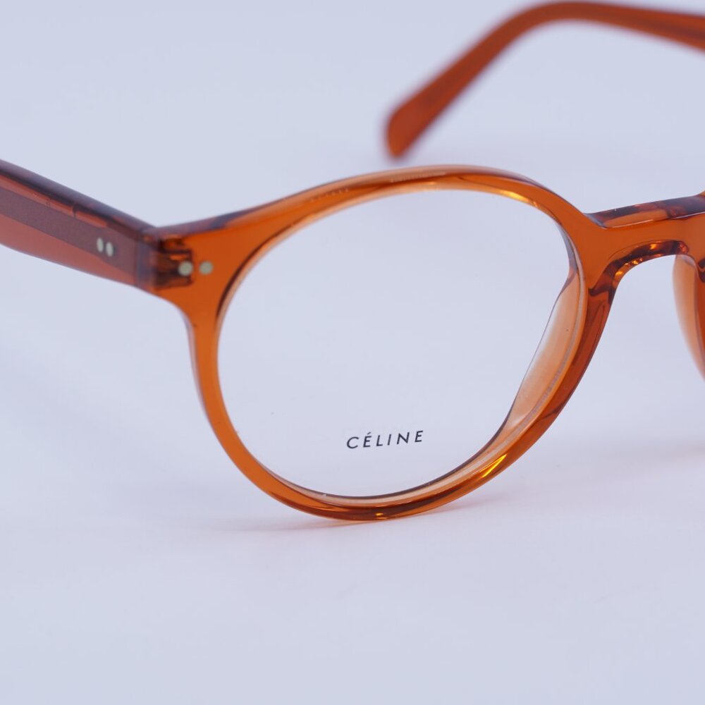 🕶️ New Celine CL50008I 042 Eyeglasses - Orange Frame 49mm - Picture 5 of 9